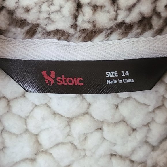 Stoic 1/4-Zip Cozy Fleece Pullover Boys‎ Ivory - Picture 7 of 8